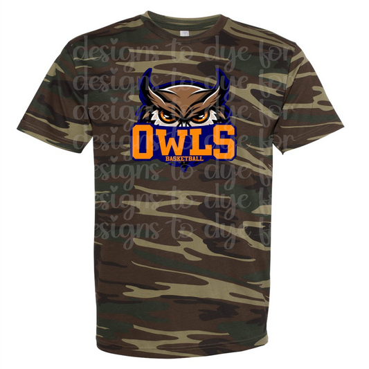 Adult Camo Cotton with Owl Basketball
